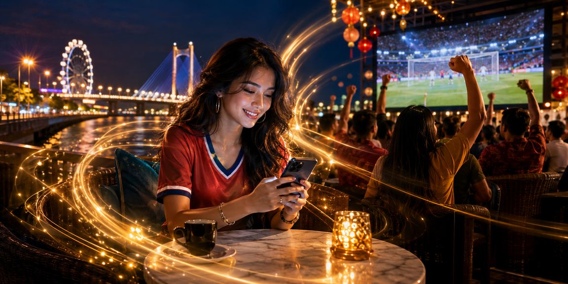 Pengguna di Kuantan melayari platform pertaruhan bola sepak maya mrlucky dari telefon pintar